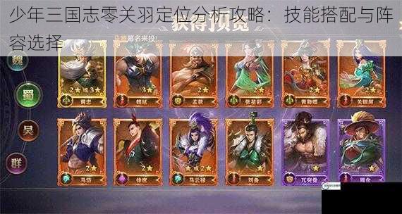 少年三国志零关羽定位分析攻略：技能搭配与阵容选择