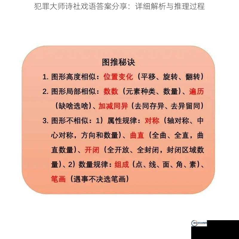 犯罪大师诗社戏语答案分享：详细解析与推理过程