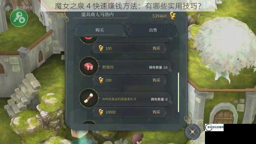 魔女之泉 4 快速赚钱方法：有哪些实用技巧？