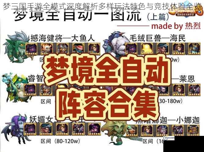 梦三国手游全模式深度解析多样玩法特色与竞技体验全览