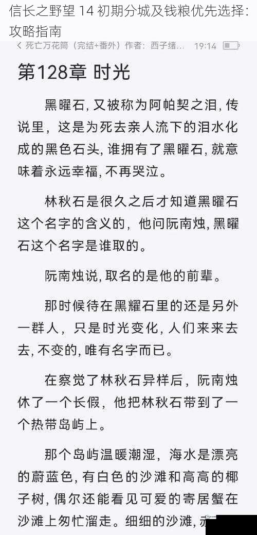 信长之野望 14 初期分城及钱粮优先选择：攻略指南